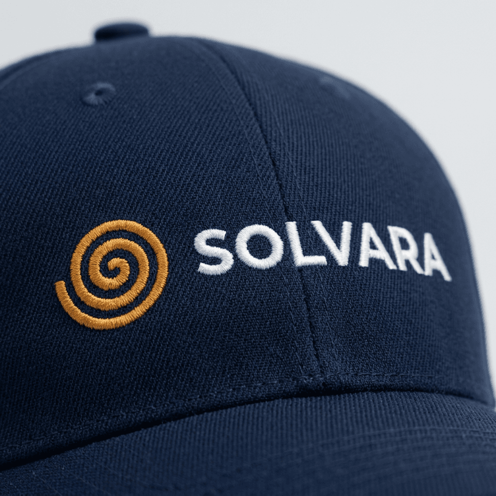 Close-up of cap embroidery quality
