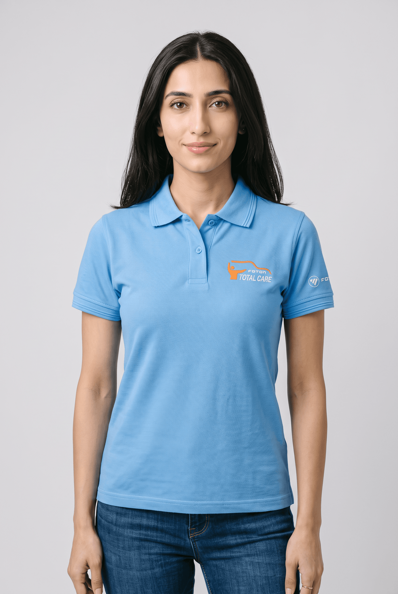 Custom branded shirt, studio shot