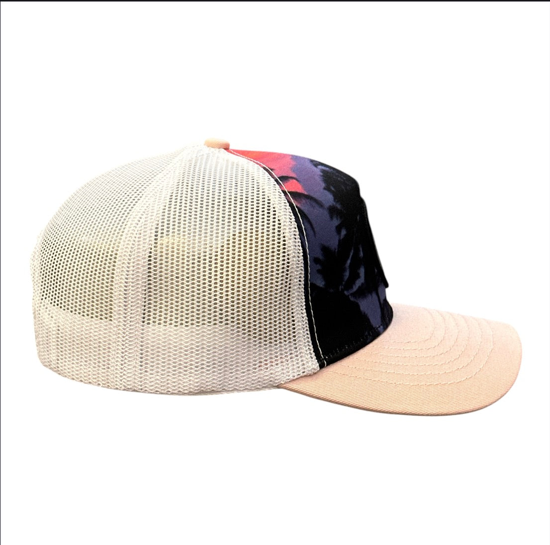 Sunset Palm Trucker Cap - side/back view