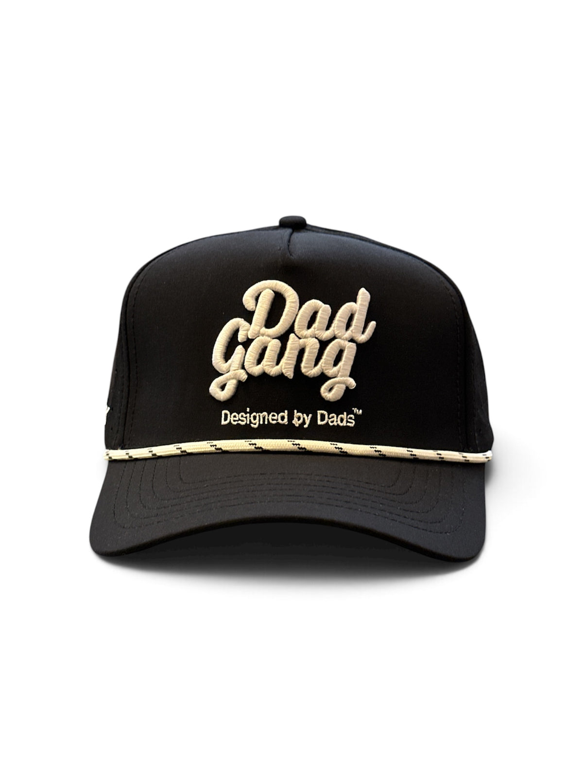 Black Rope Script Cap - front