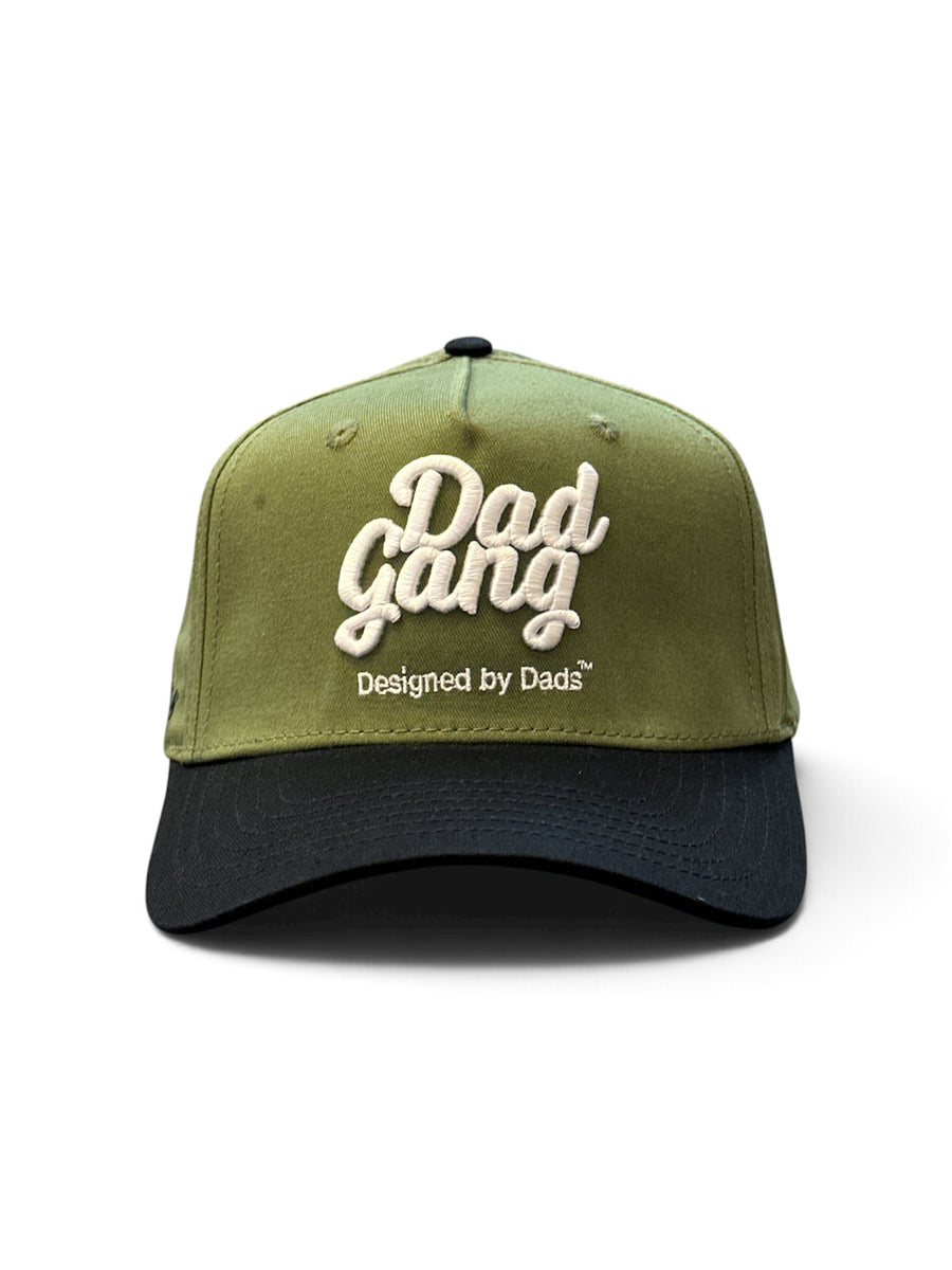 Olive & Black Script Cap