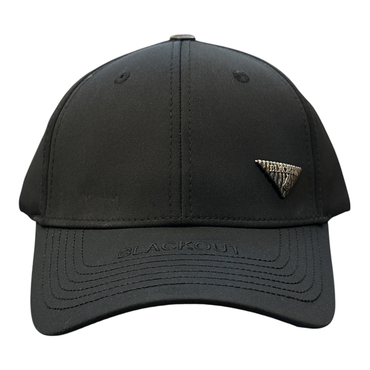 Black Metal-Badge Performance Cap - front