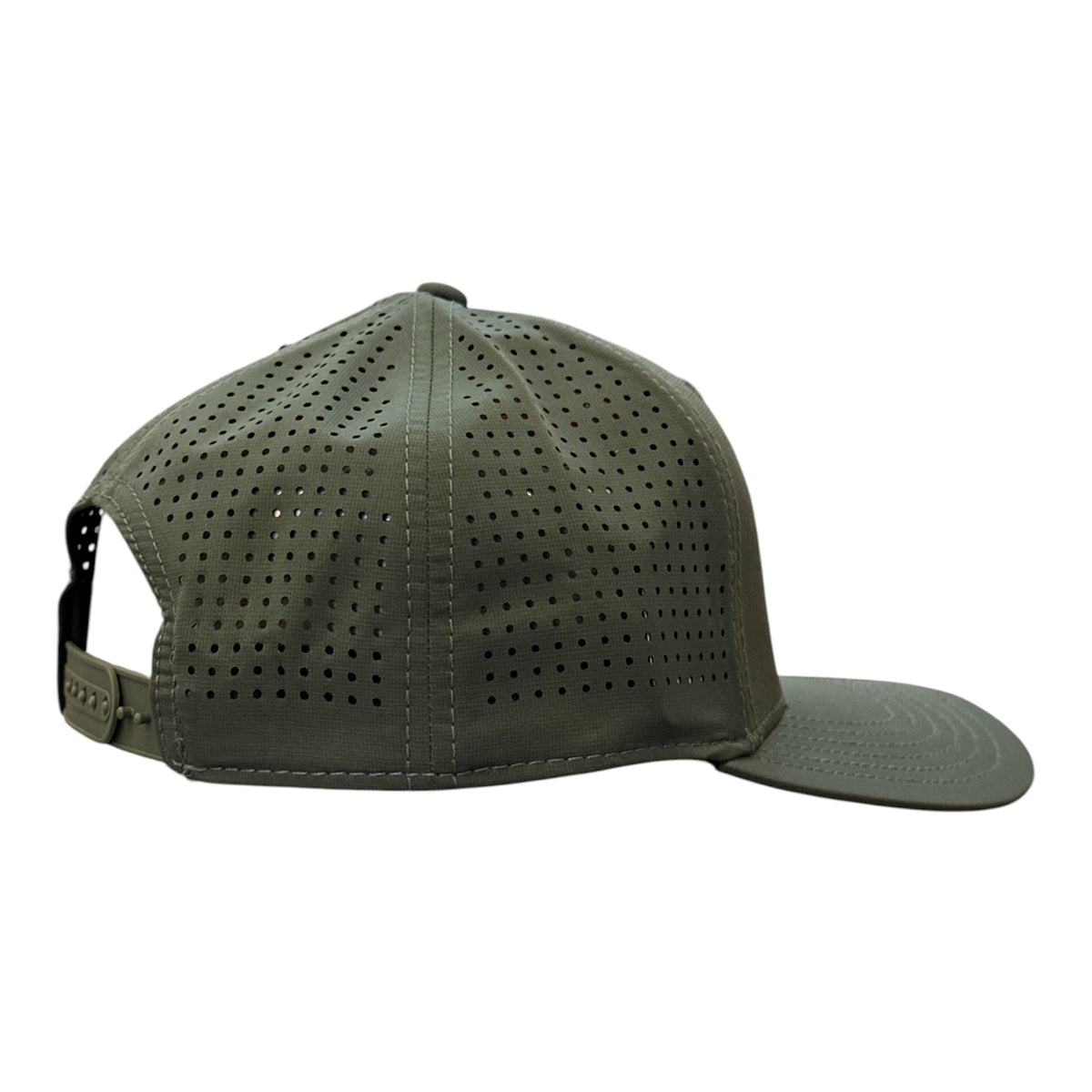 Olive Metal-Medallion Cap - side/back view