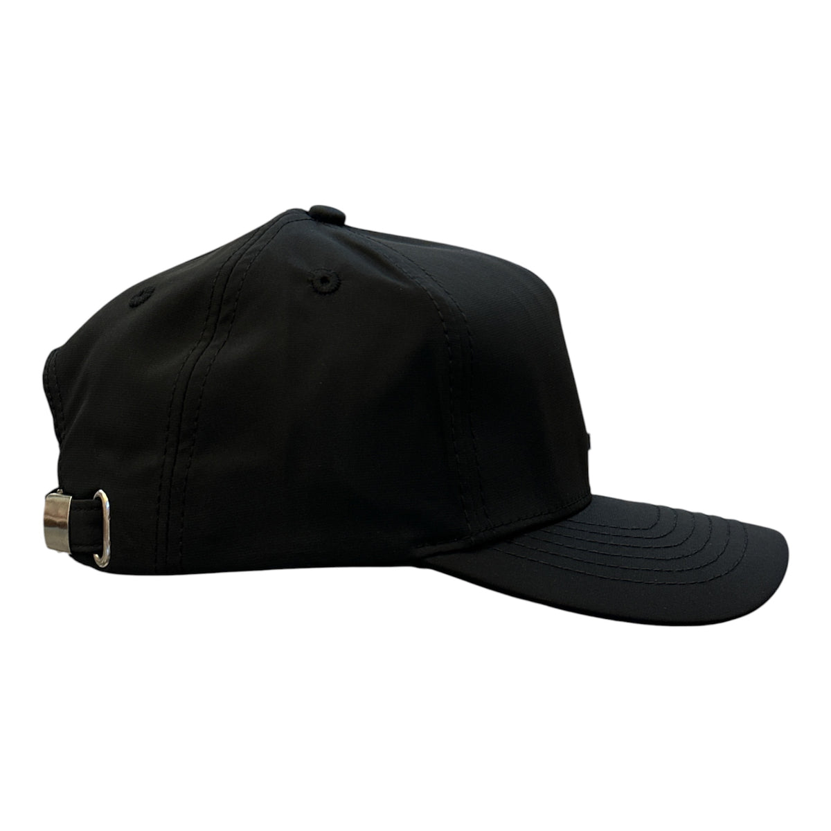 Black Tonal Wordmark Cap - side/back view