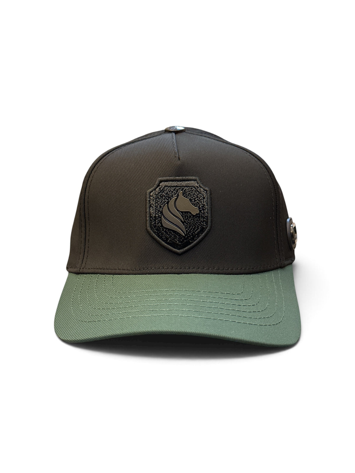 Espresso & Sage Shield Cap - front