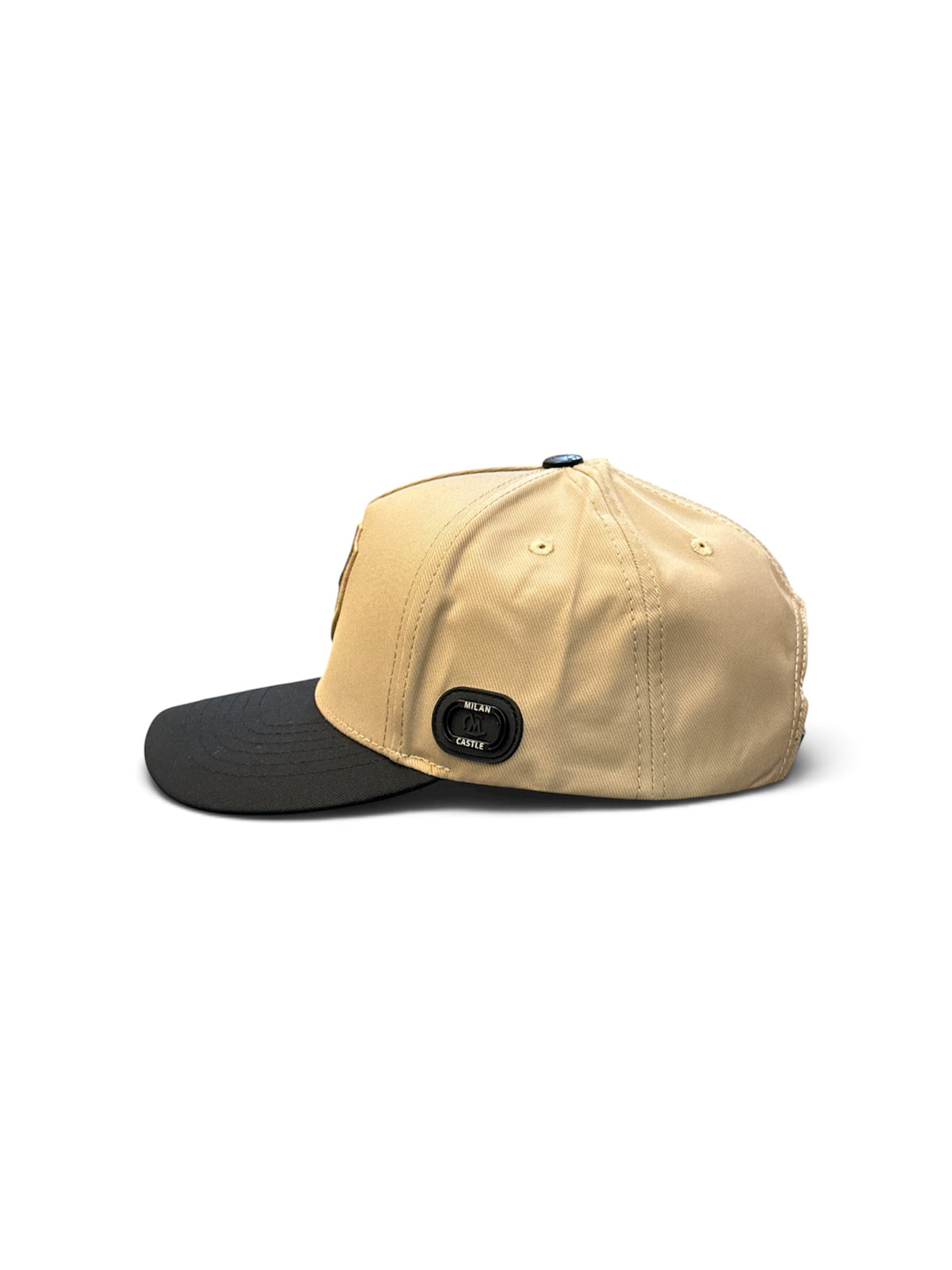 Sand & Black Shield Cap - side/back view