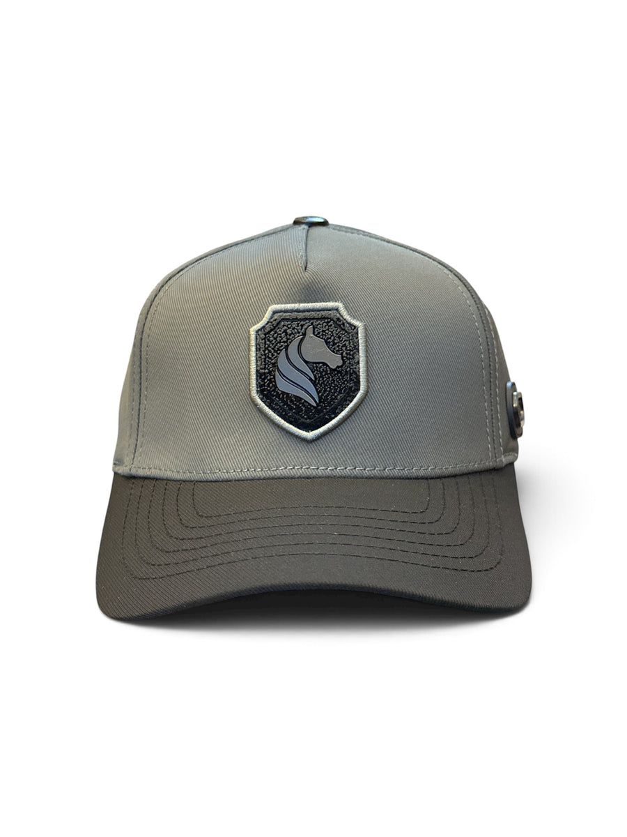 Grey & Charcoal Shield Cap