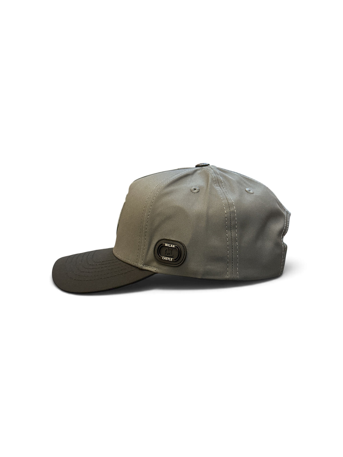 Grey & Charcoal Shield Cap - side/back view