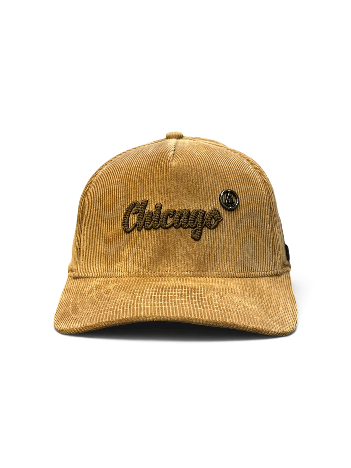 Camel Corduroy Script Cap - front