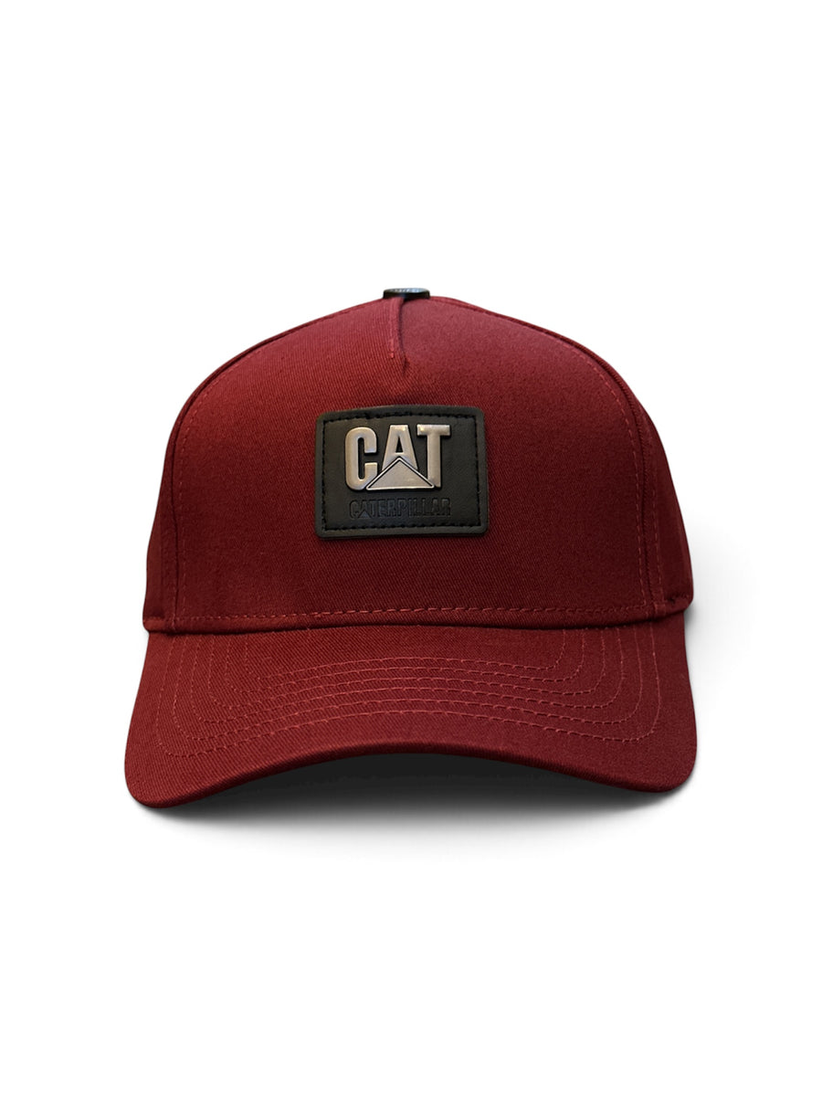 Burgundy Rectangle-Patch Cap