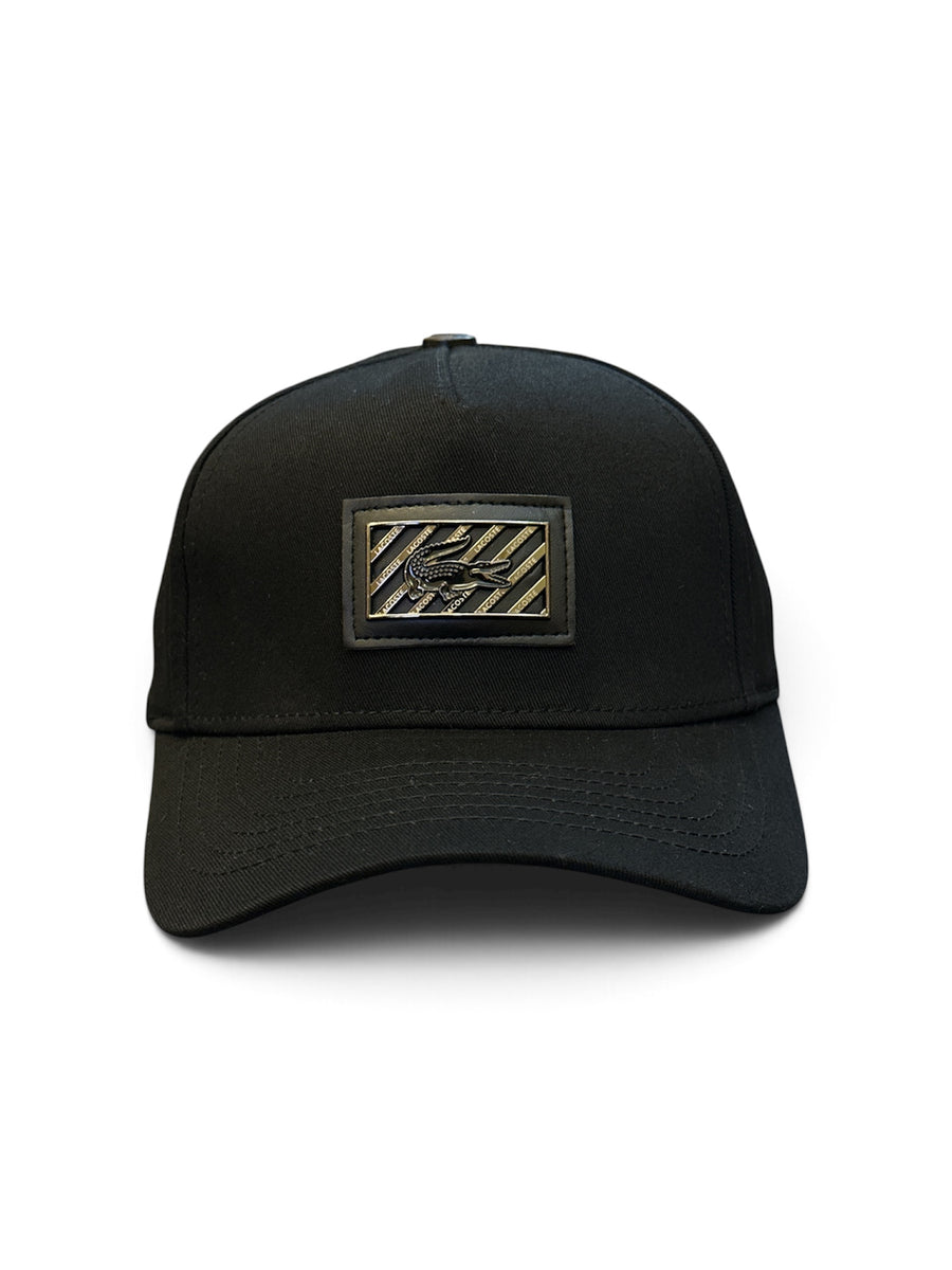 Black Metal-Plate Cap