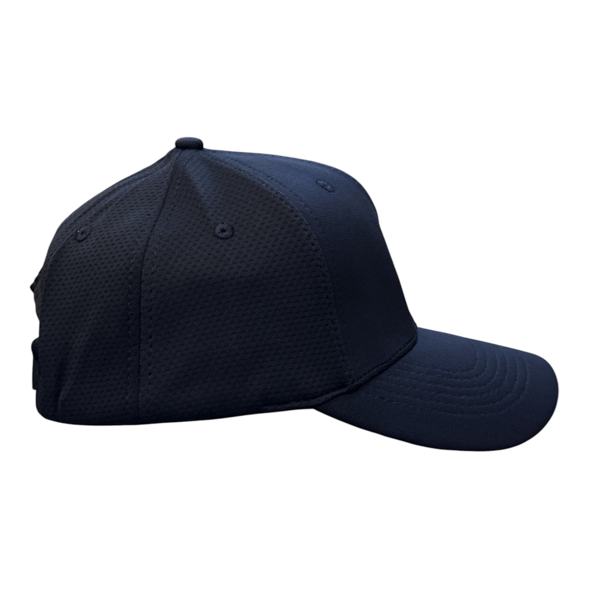 Navy Gold-Emblem Cap - side/back view