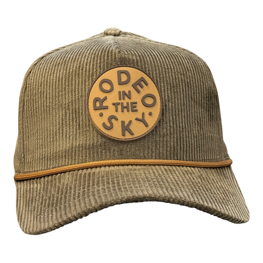 Olive Corduroy Rope Patch Cap