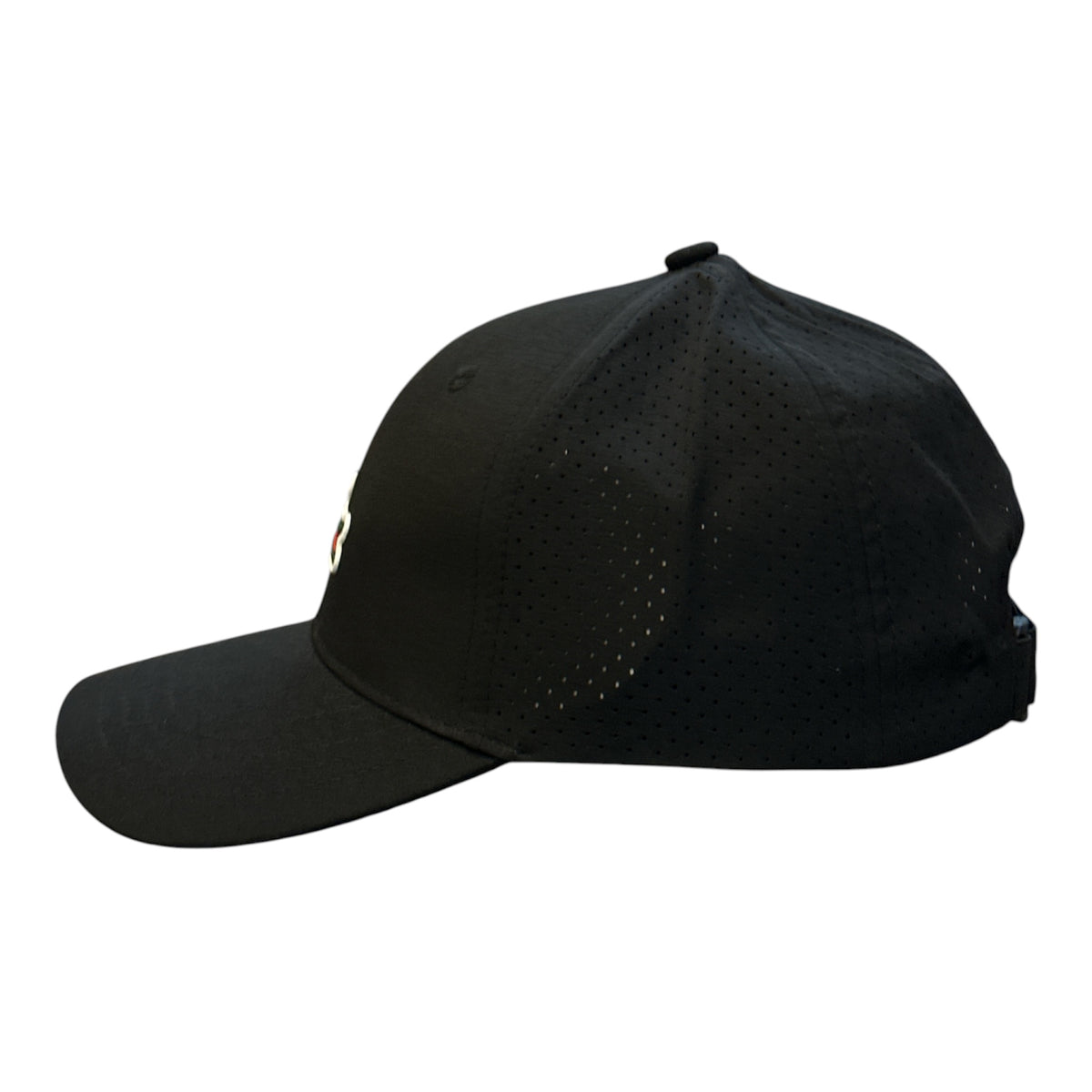 Black Green-Emblem Cap - side/back view